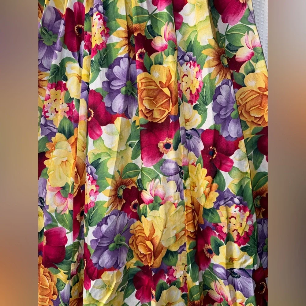 Marisa Christina Classics Vintage Maxi Floral Skirt With Pockets Size S